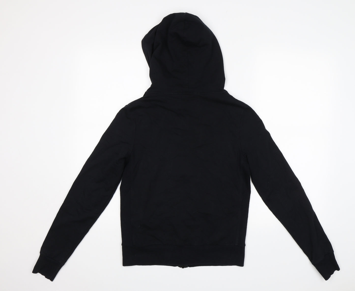 M&S Womens Black   Full Zip Hoodie Size 8