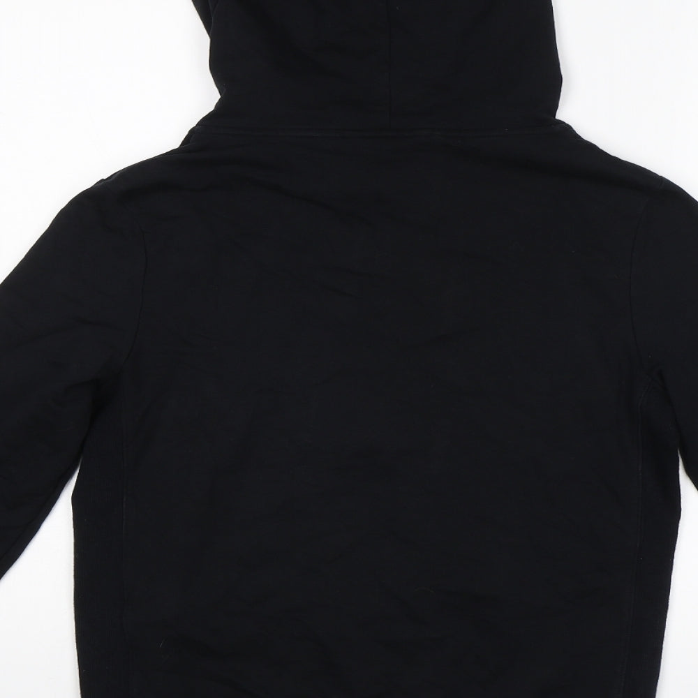M&S Womens Black   Full Zip Hoodie Size 8