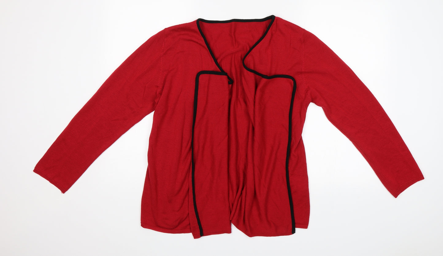 Preworn Womens Red   Cape Jumper Size 18