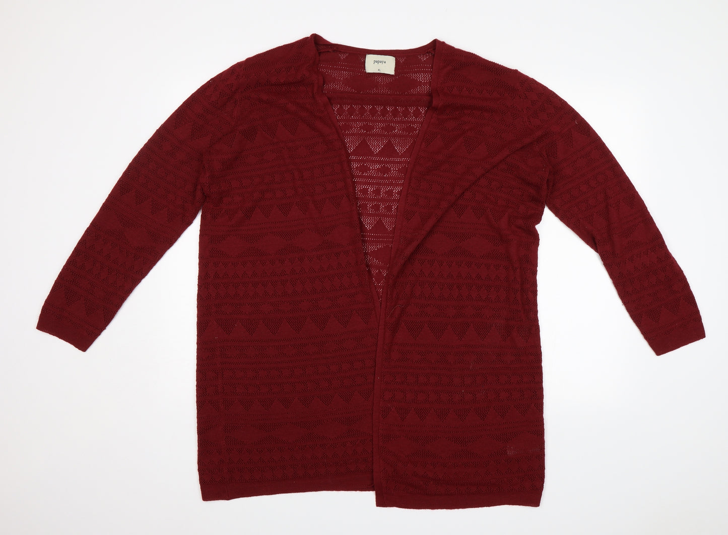Papaya Womens Red   Cardigan Jumper Size XL