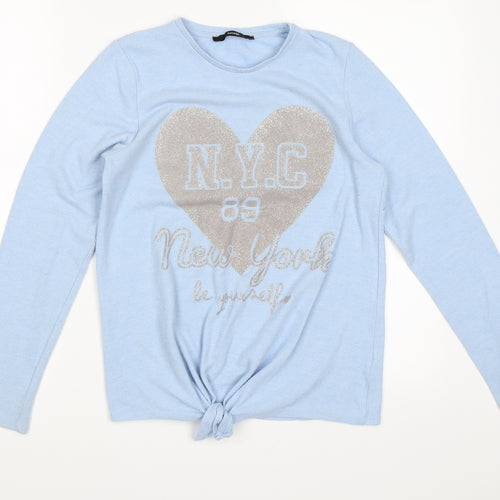 George Girls Blue Solid  Top Pyjama Top Size 13-14 Years  - New York
