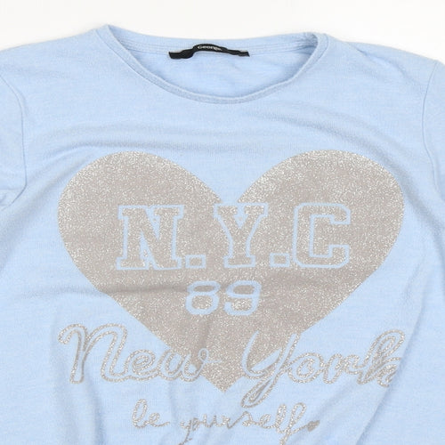 George Girls Blue Solid  Top Pyjama Top Size 13-14 Years  - New York