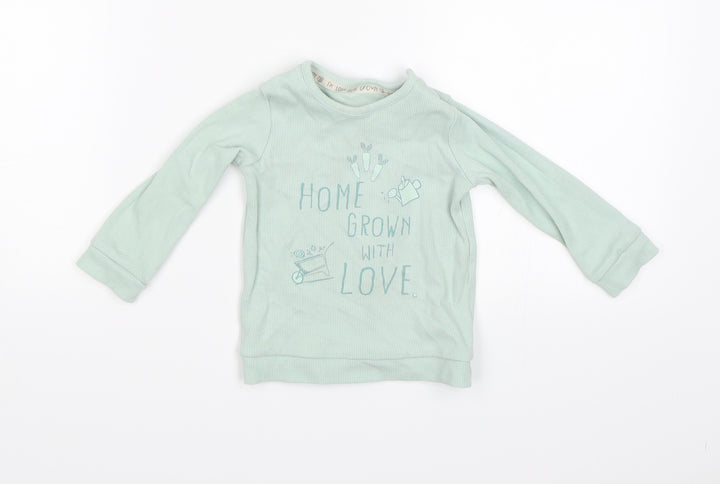 George Baby Green Pullover Jumper Size 9-12 Months - Home grown with love
