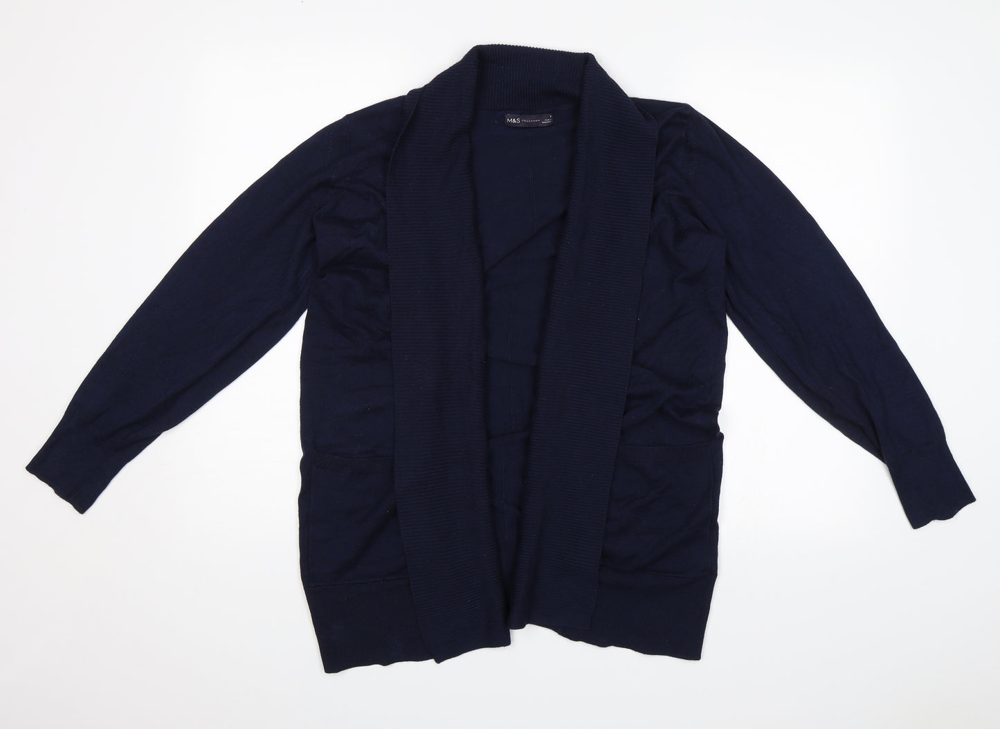 M&S Womens Blue   Cardigan Jumper Size M