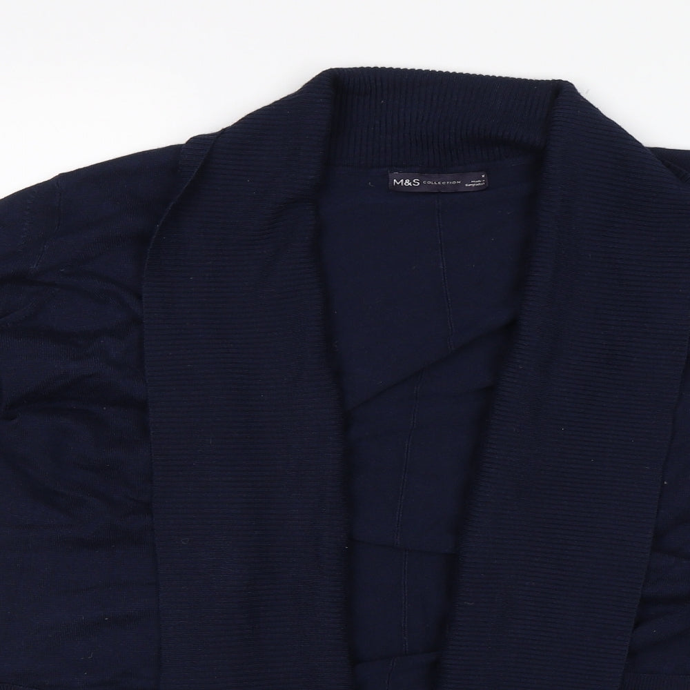 M&S Womens Blue   Cardigan Jumper Size M