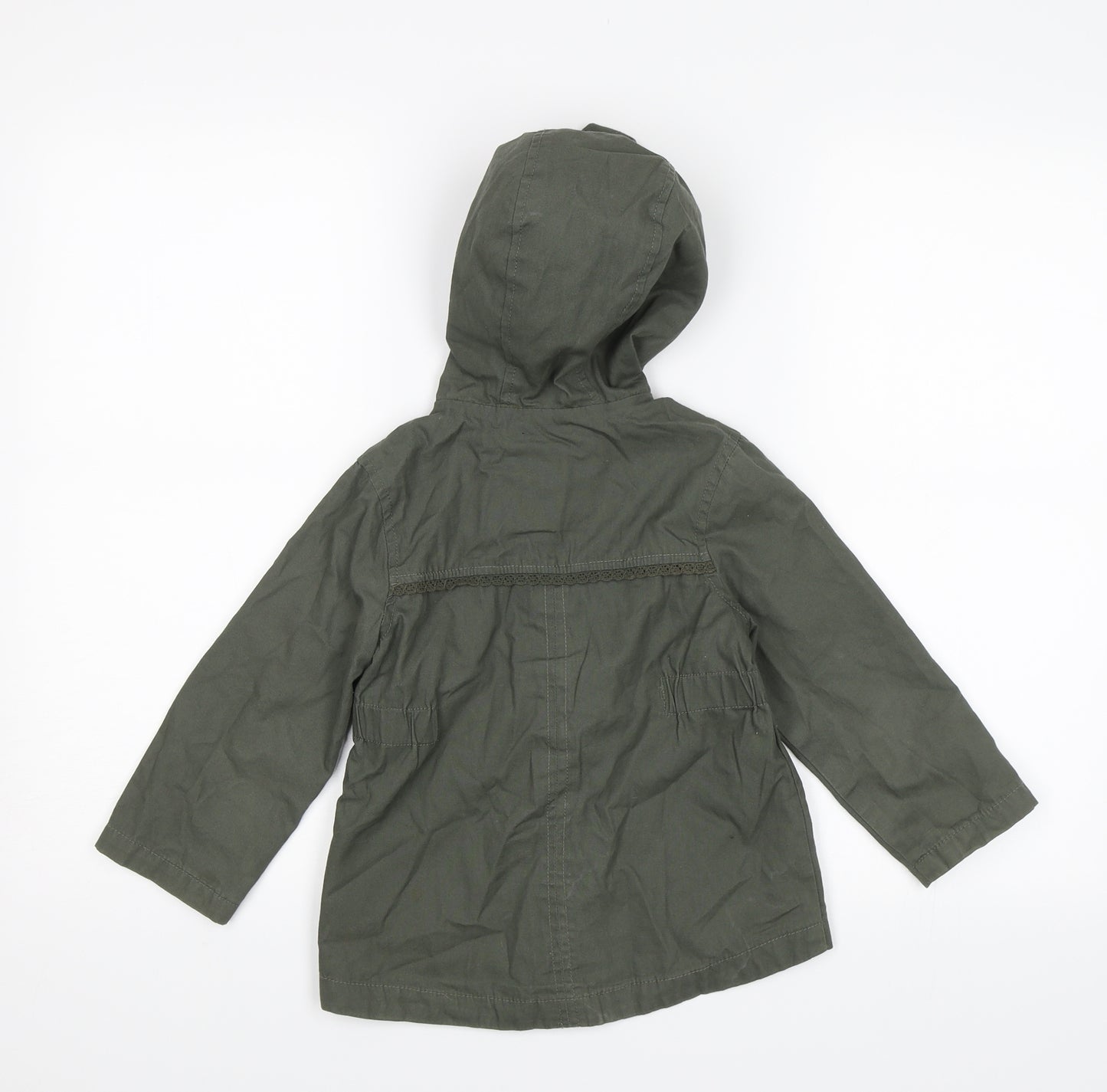 Nutmeg Girls Green Floral  Jacket  Size 4-5 Years