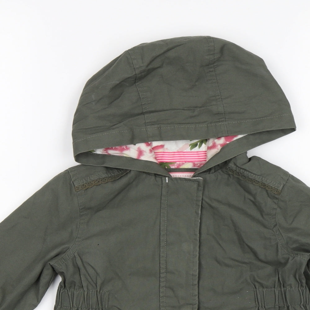 Nutmeg Girls Green Floral  Jacket  Size 4-5 Years