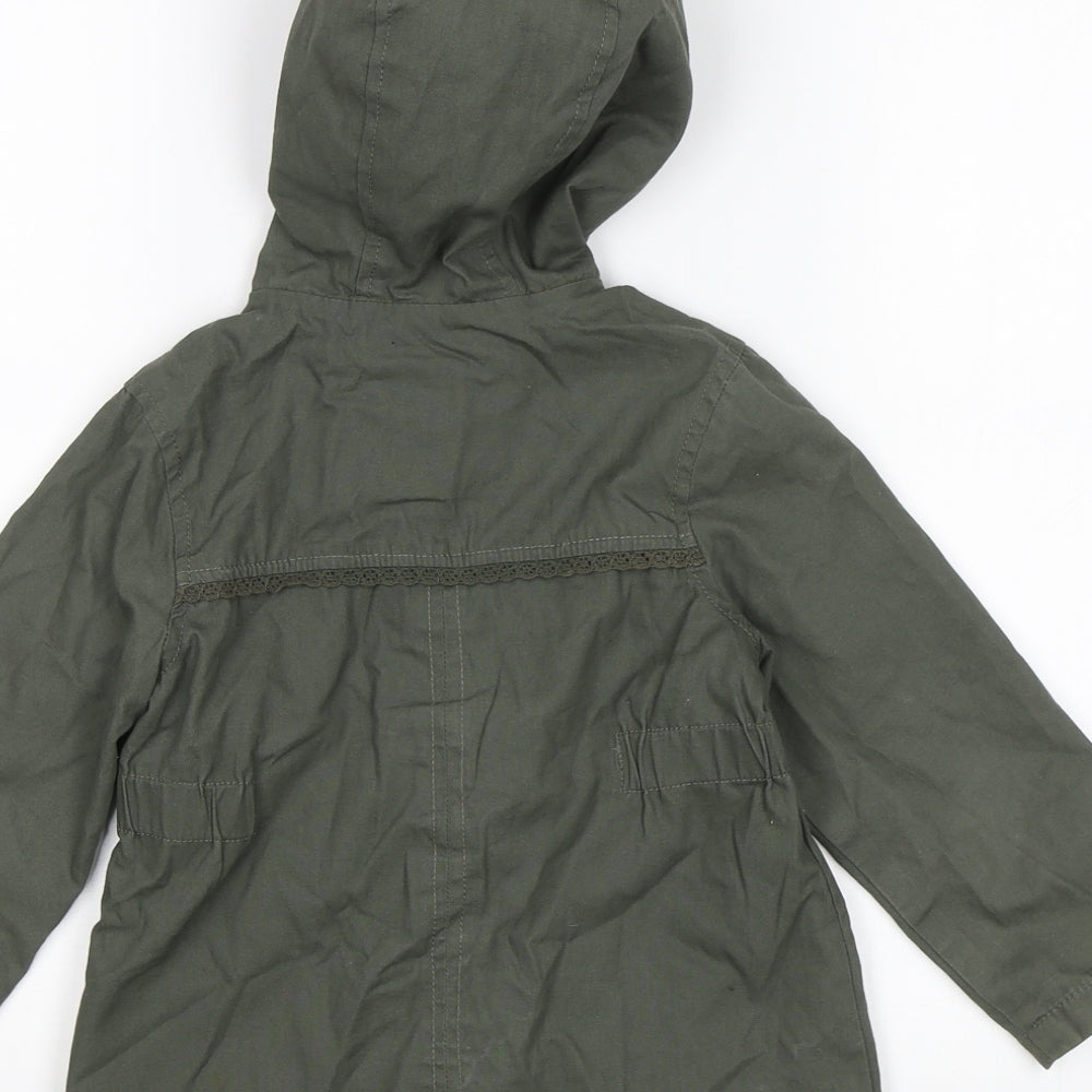 Nutmeg Girls Green Floral  Jacket  Size 4-5 Years