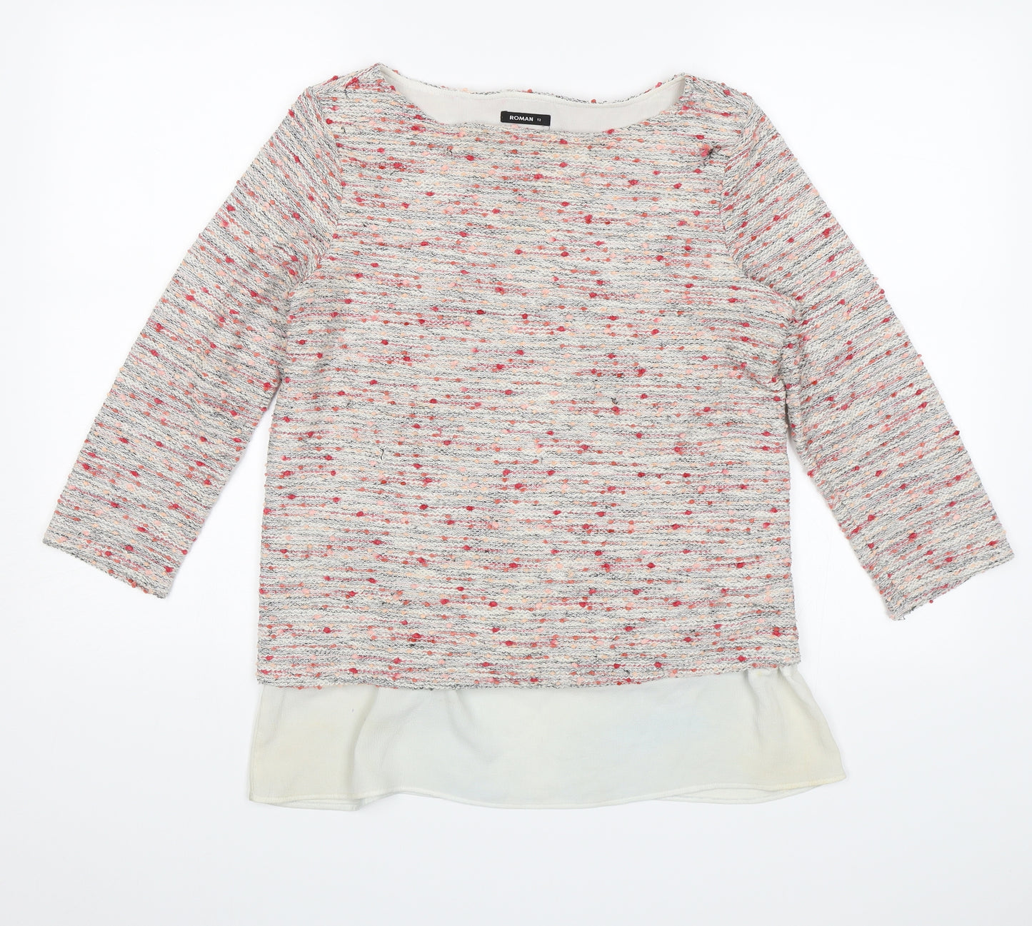 Roman Womens White   Pullover Jumper Size 12