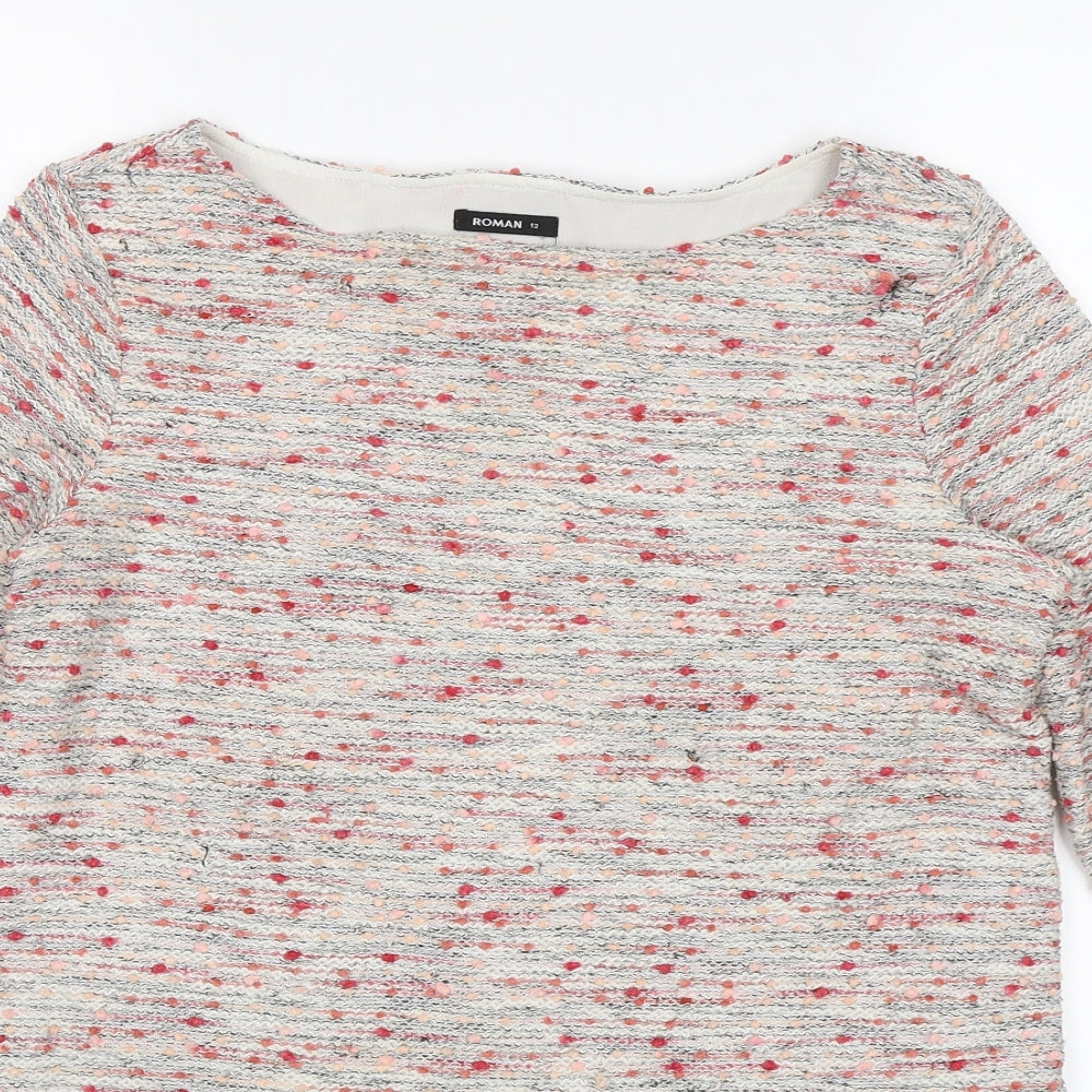 Roman Womens White   Pullover Jumper Size 12