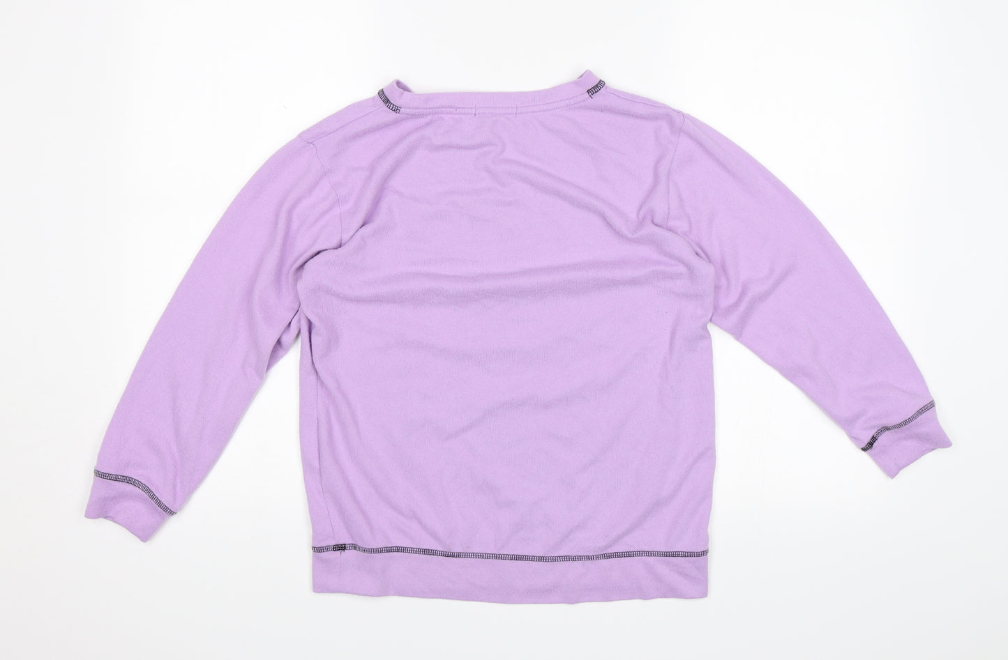 Studio Sleepwear Womens Purple Solid  Top Pyjama Top Size 8  - Oh hello weekend lets do this
