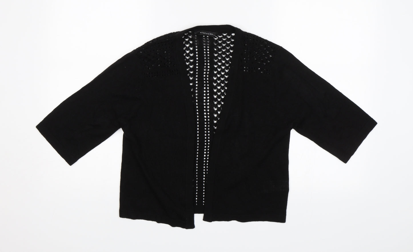 Peacocks Womens Black   Shrug Jumper Size 12