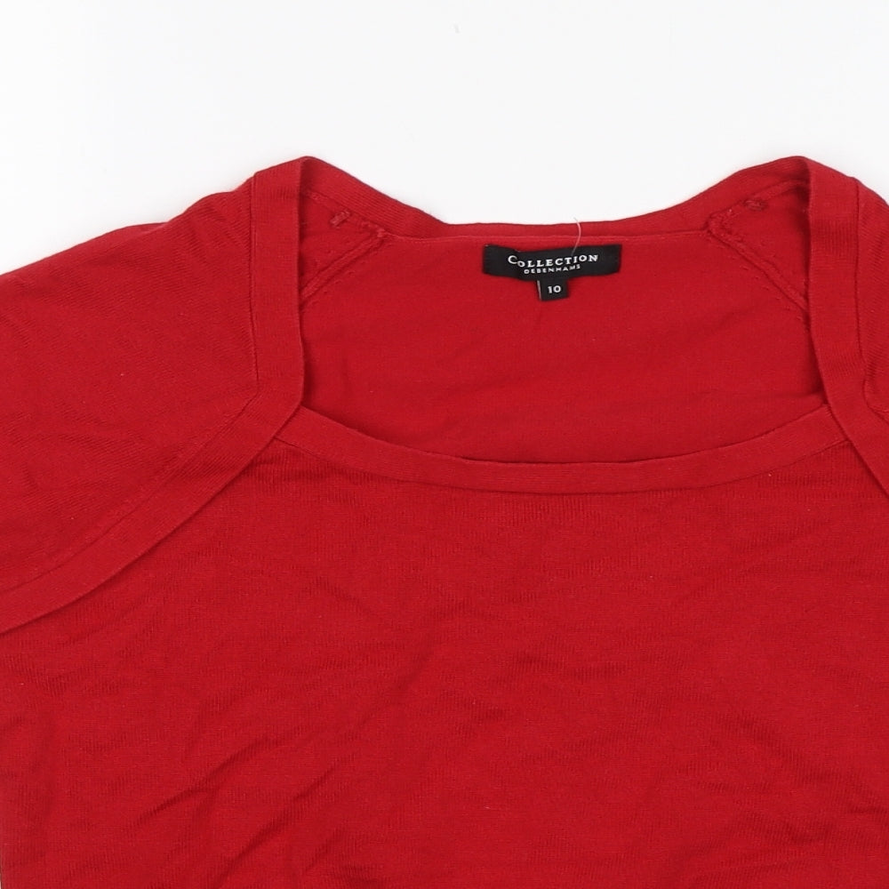 Debenhams Womens Red   Basic T-Shirt Size 10
