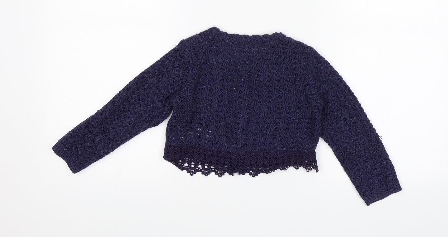 George Girls Purple   Cardigan Jumper Size 2-3 Years