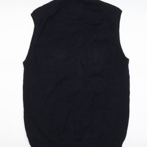 M&S Mens Blue   Vest Jumper Size S