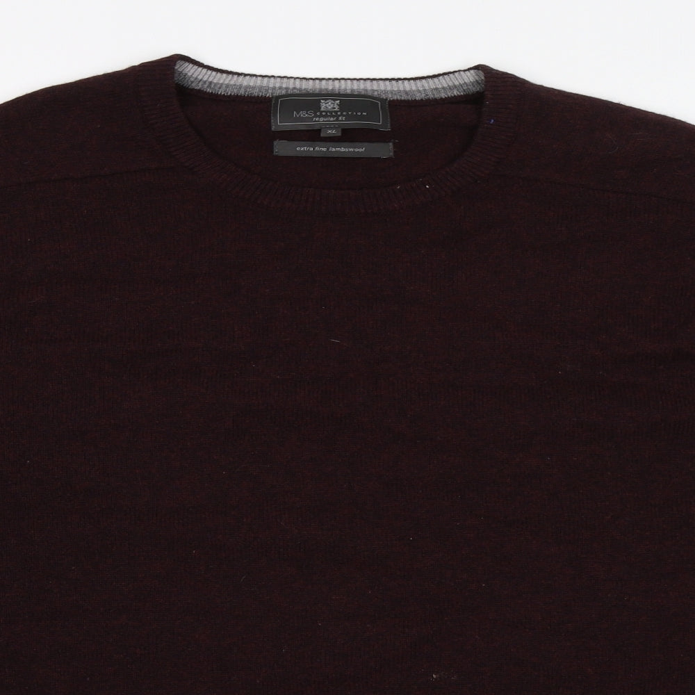 M&S Mens Purple   Pullover Jumper Size XL