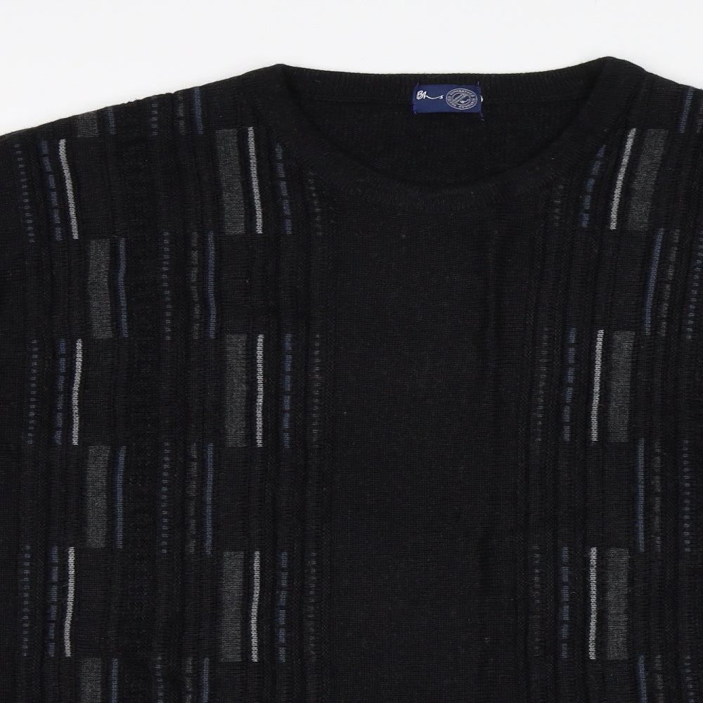 BHS Mens Black   Pullover Jumper Size L