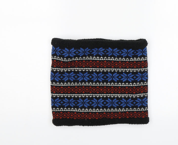 George Unisex Black Fair Isle Scarf