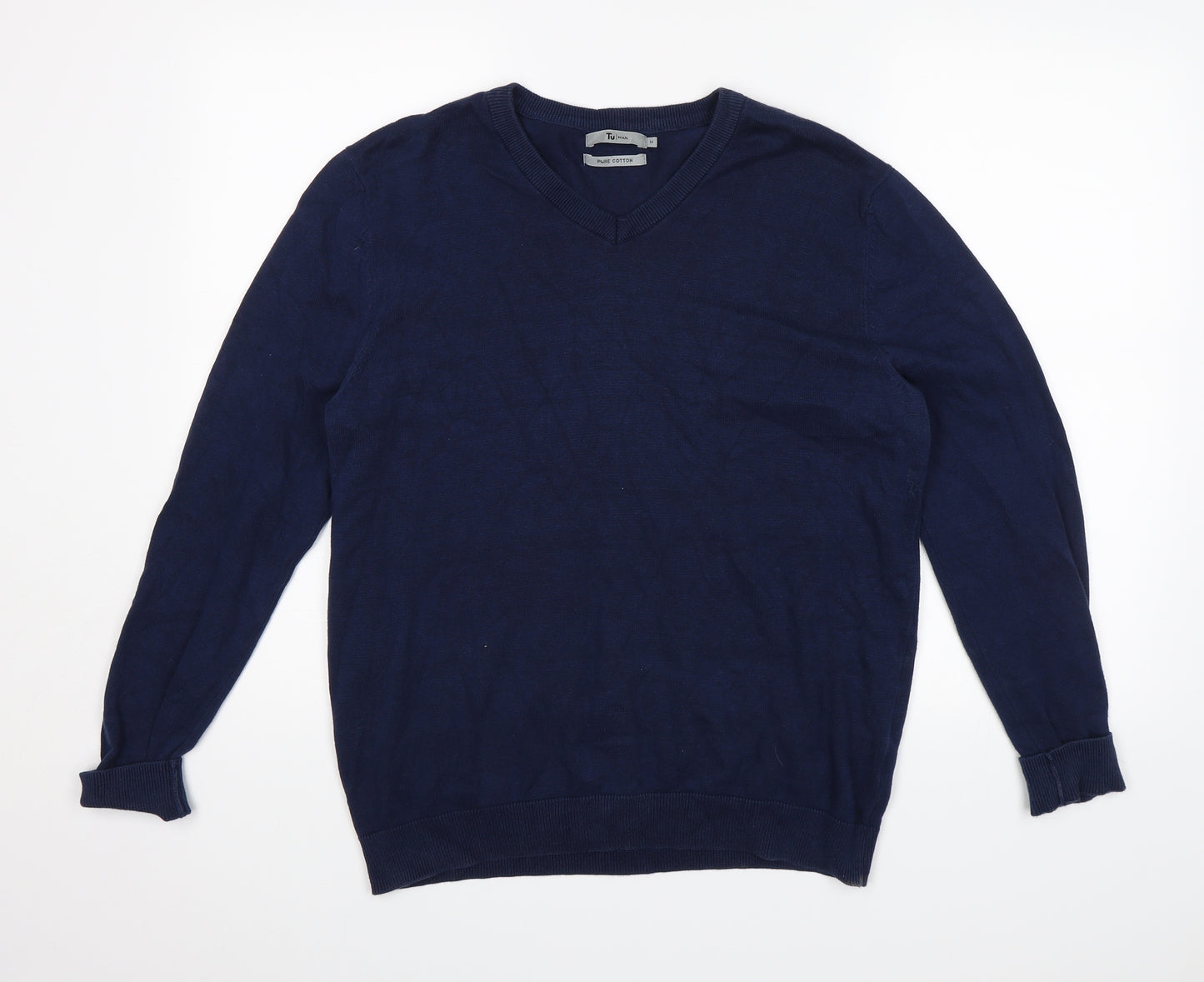 TU Mens Blue   Pullover Jumper Size M