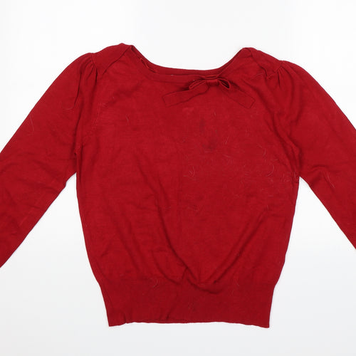 Love knitwear Womens Red   Pullover Jumper Size 16