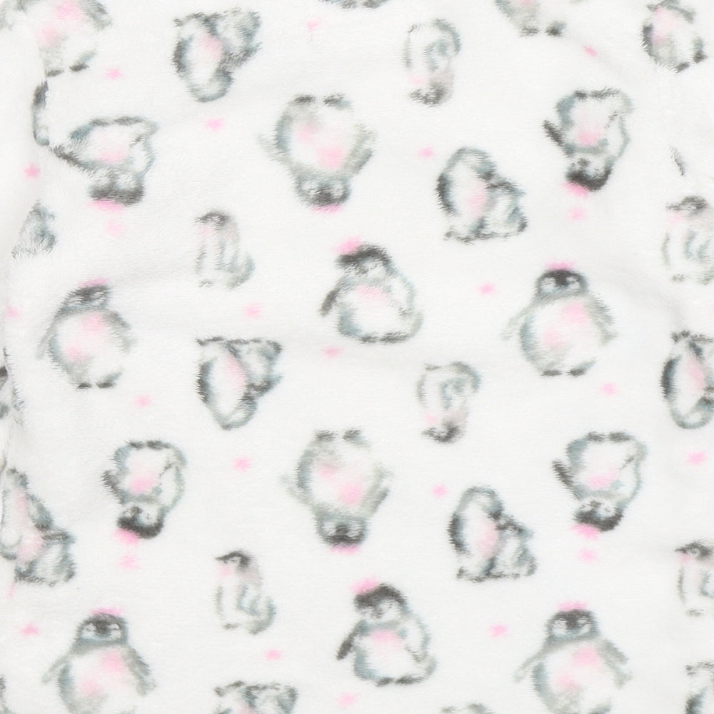 F&F Girls White Solid  Top Pyjama Top Size 8-9 Years  - Penguins