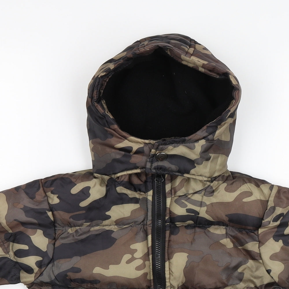 Freaky Boys Boys Brown Camouflage  Puffer Jacket Jacket Size 2-3 Years