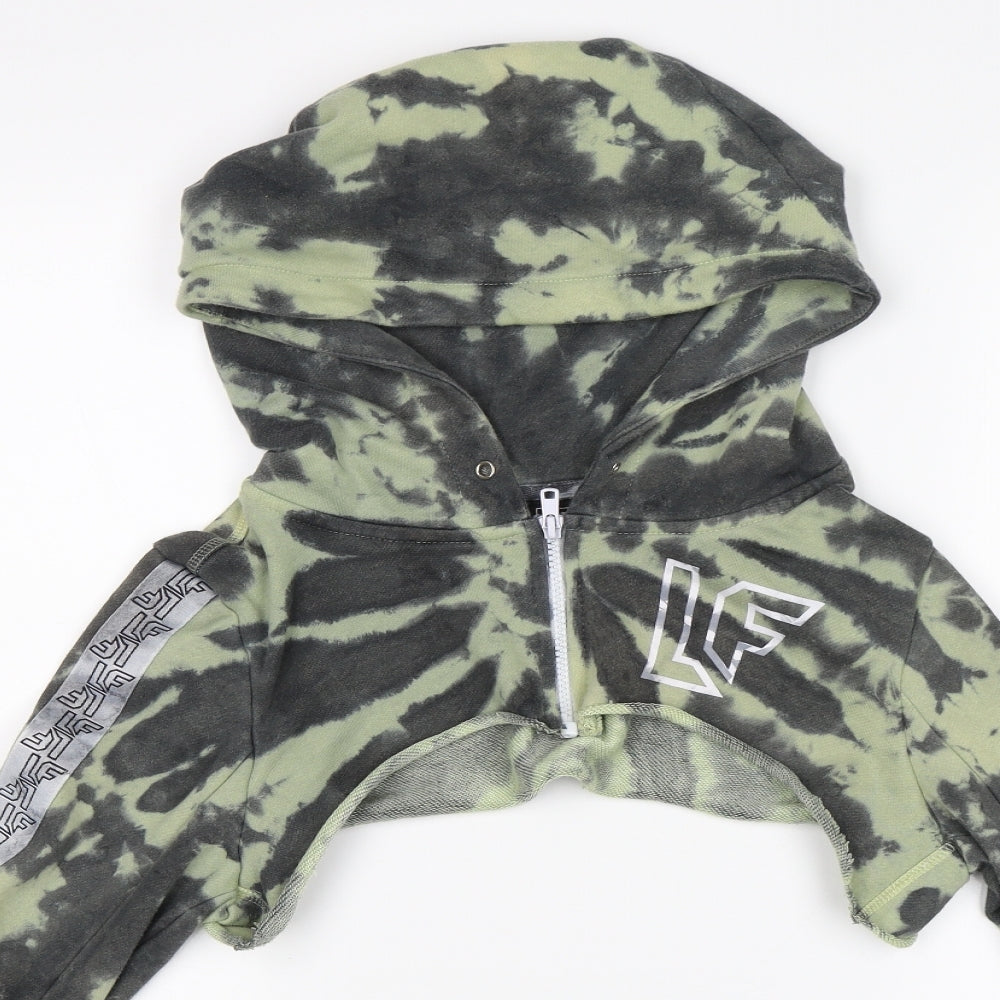 LF Womens Green   Full Zip Hoodie Size M  - Cropped