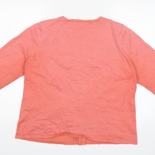 BHS Womens Orange   Cardigan Jumper Size 18