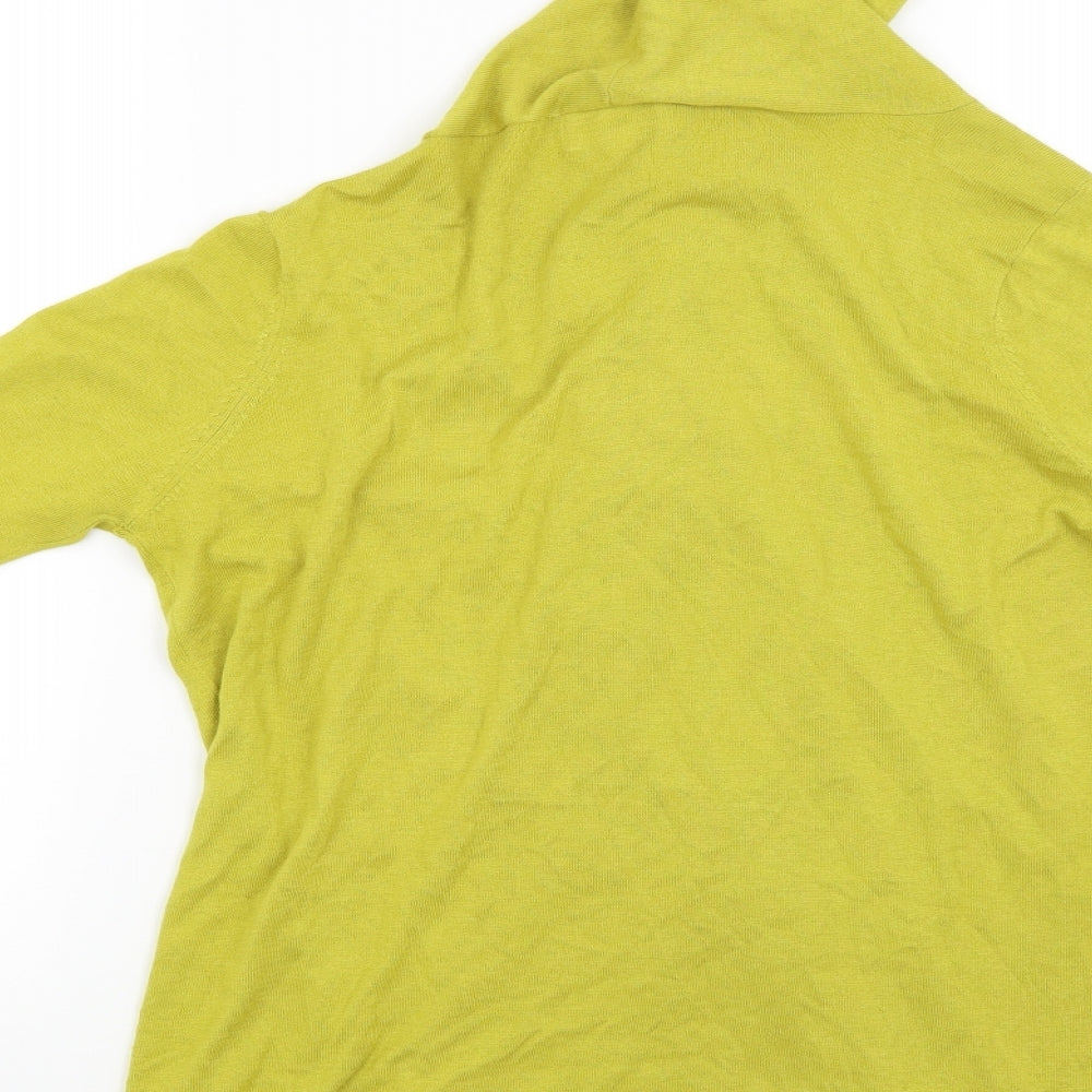 Linea Womens Yellow   Basic Blouse Size L