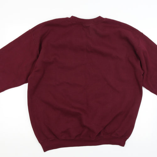 Gildan Mens Red   Pullover Jumper Size L