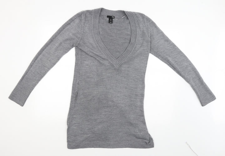 H&M Womens Grey Pullover Jumper Size 12