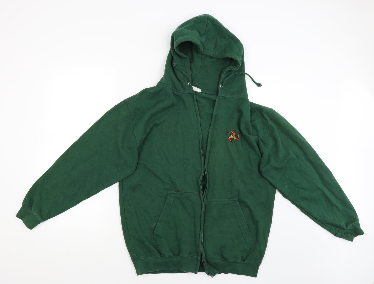 Just Hoods Mens Green   Cardigan Hoodie Size L