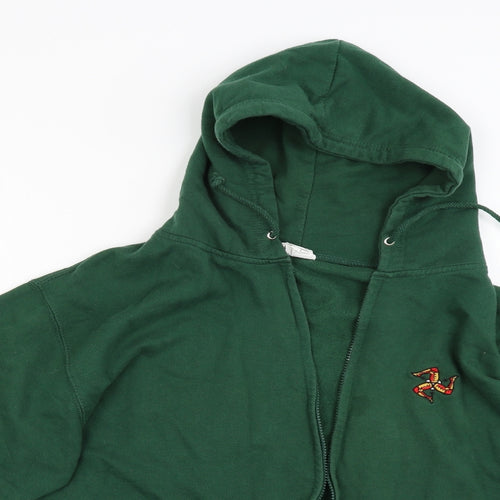 Just Hoods Mens Green   Cardigan Hoodie Size L