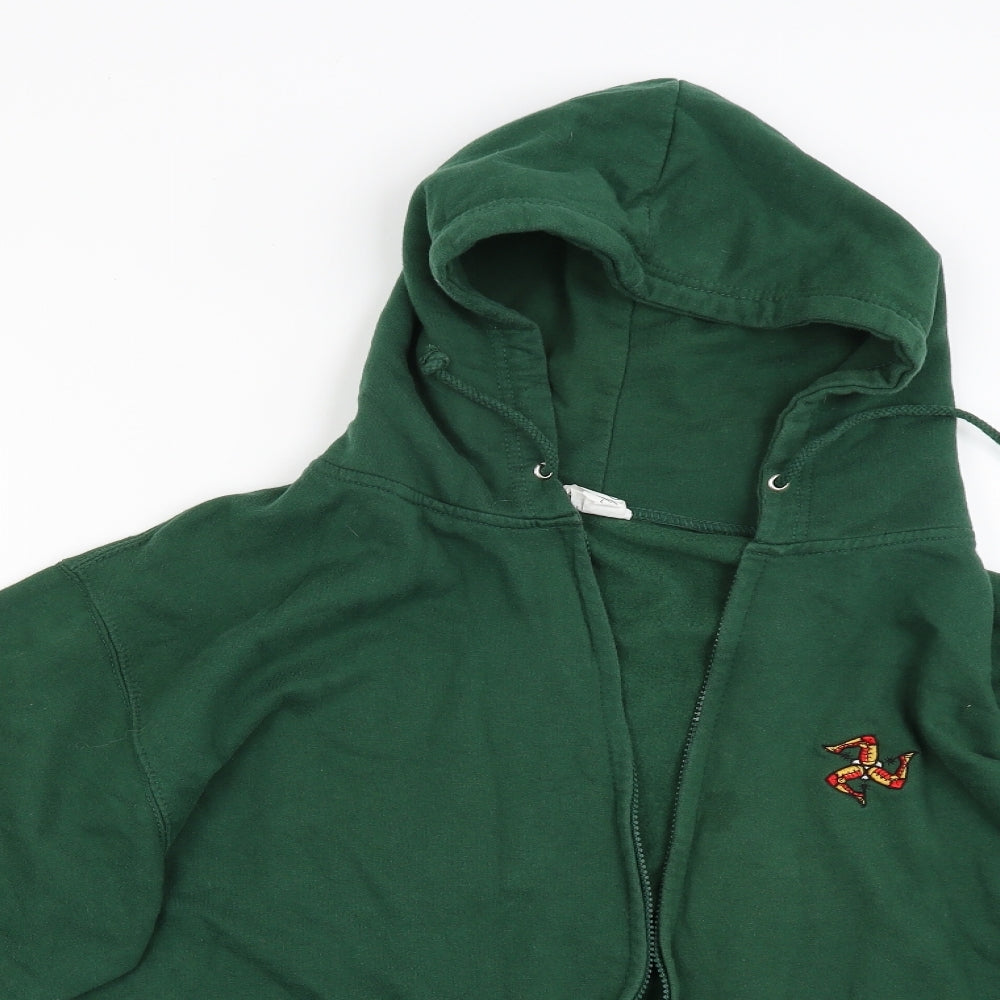 Just Hoods Mens Green   Cardigan Hoodie Size L