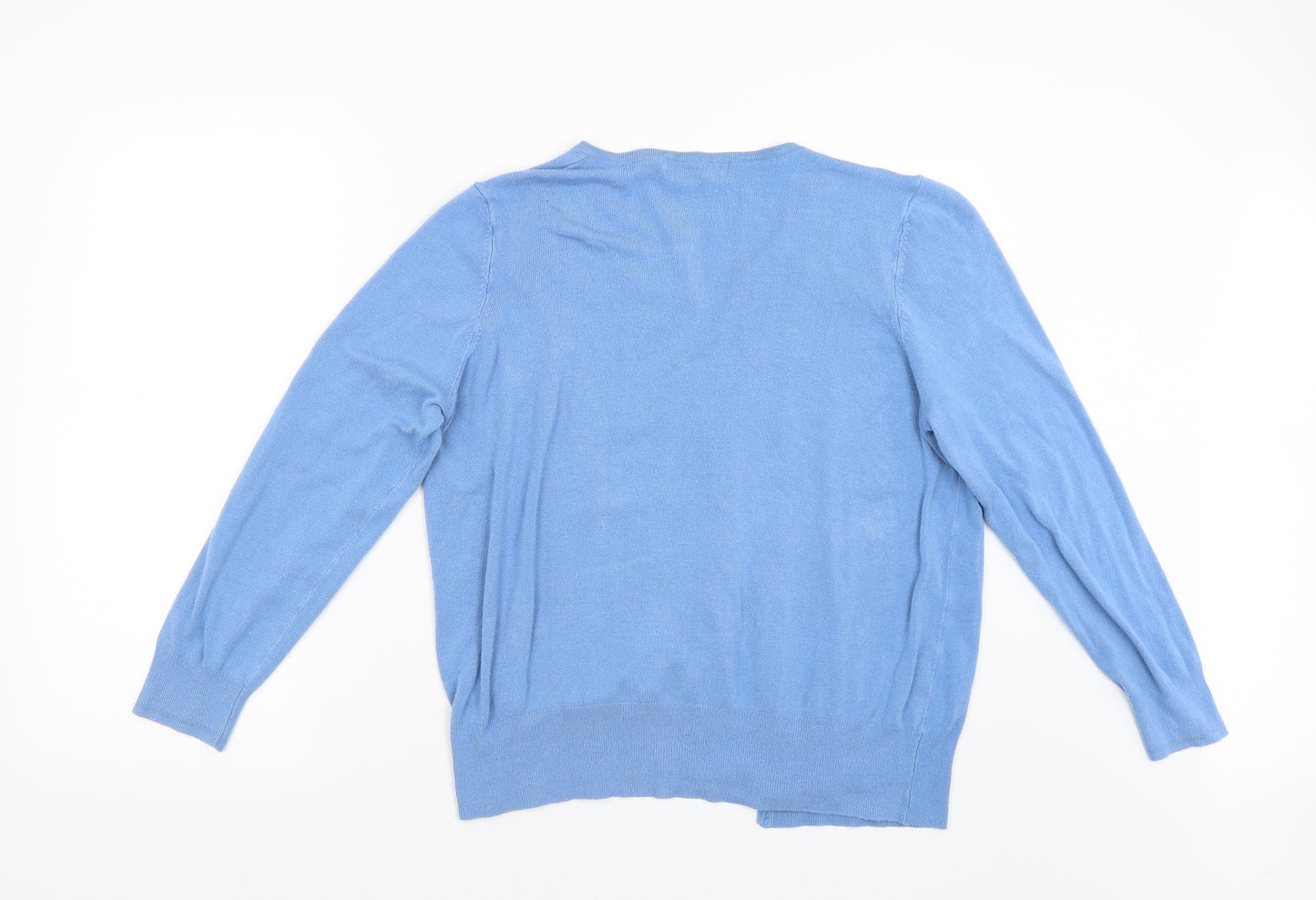 M&S Womens Blue   Cardigan Jumper Size 20
