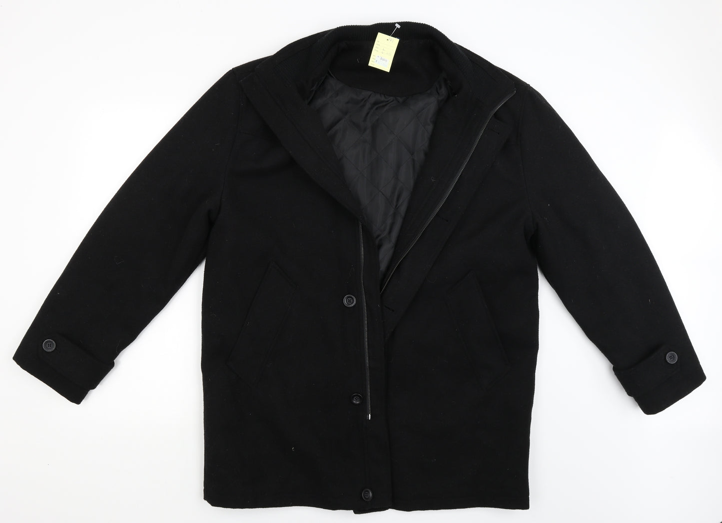 Atlantic Bay Mens Black   Jacket Coat Size L