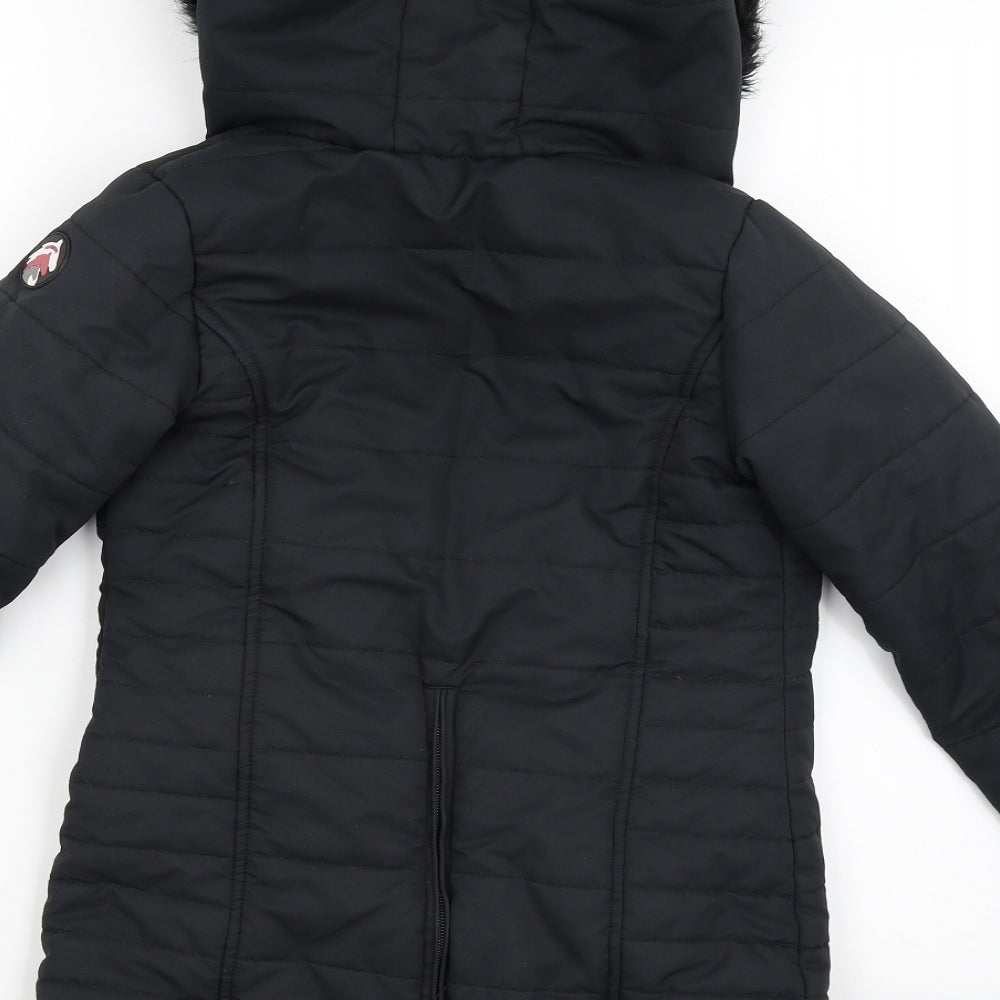 Equetech Boys Black   Jacket Coat Size 6-7 Years