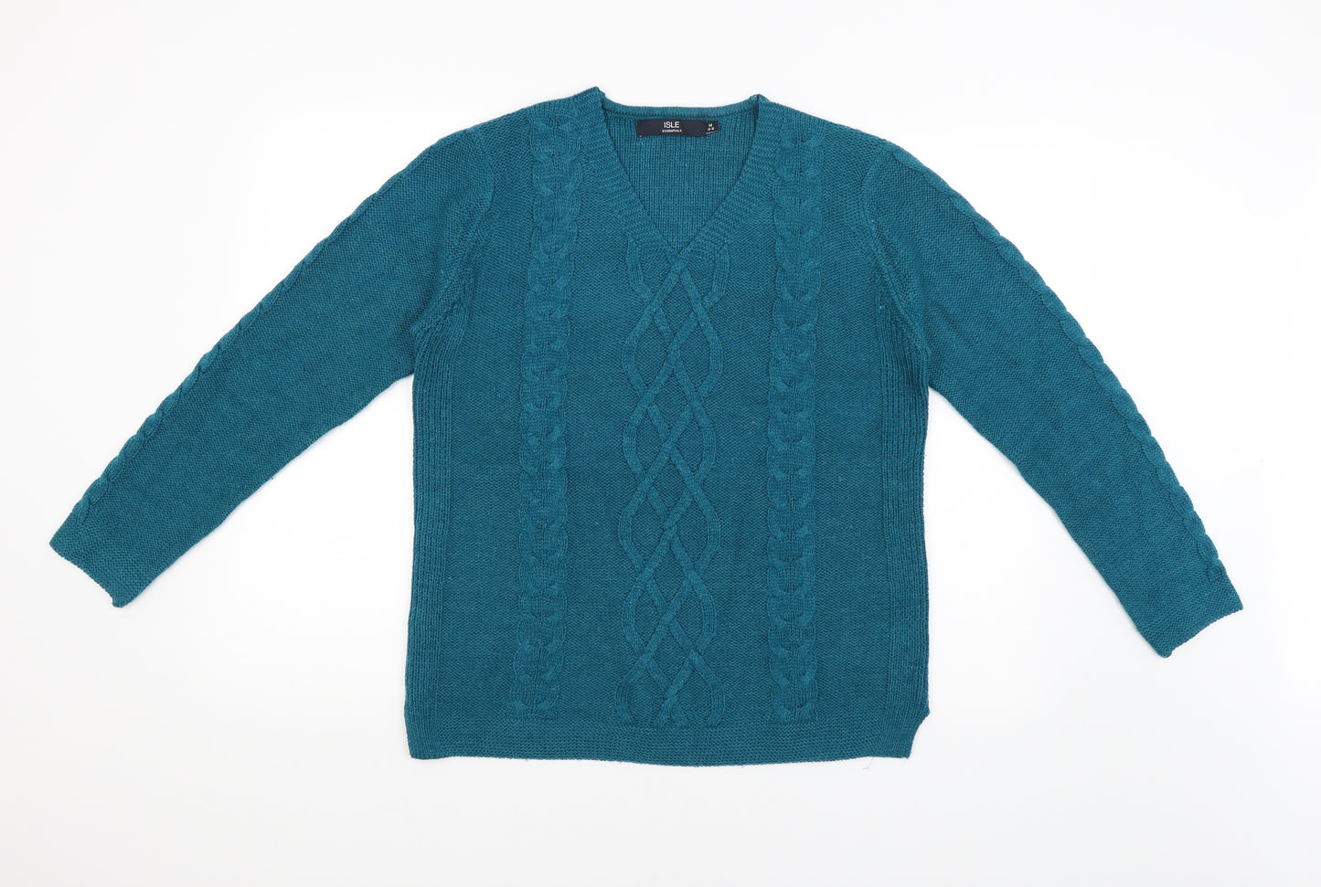 Isle Womens Green   Pullover Jumper Size M