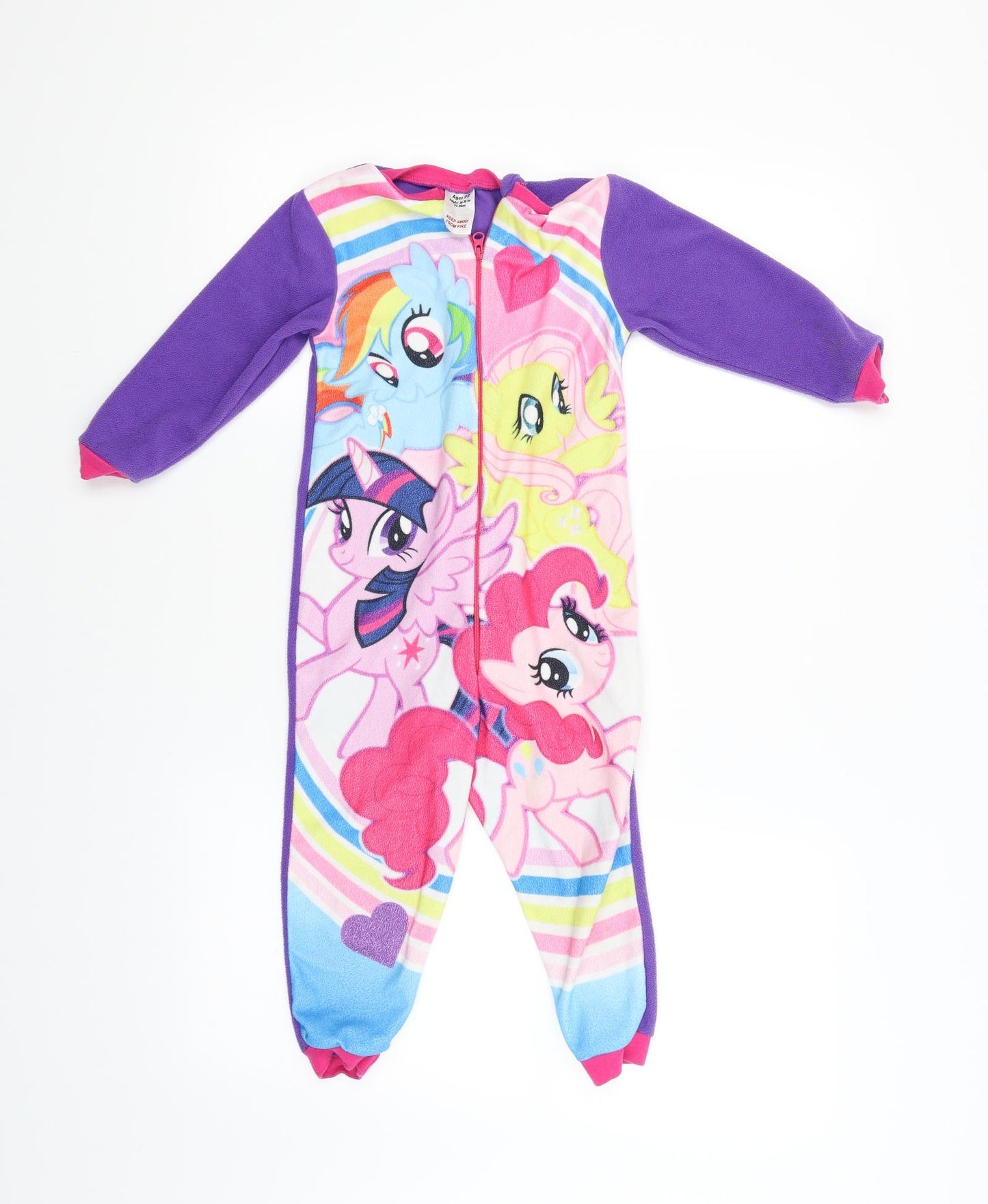 Preworn Girls Multicoloured Solid  Cami One Piece Size 2-3 Years  - my little pony