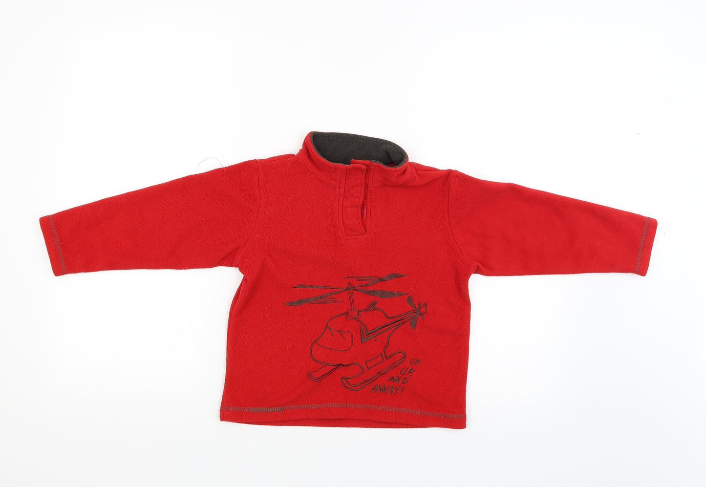 M&Co Boys Red   Pullover Hoodie Size 4-5 Years