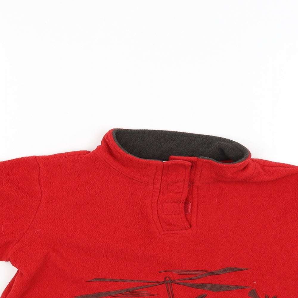 M&Co Boys Red   Pullover Hoodie Size 4-5 Years