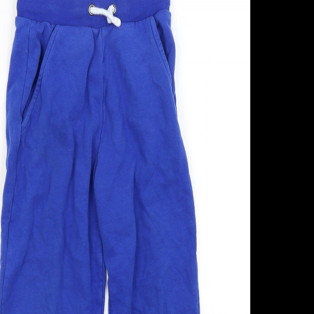 M&S Boys Blue Solid   Pyjama Pants Size 7-8 Years