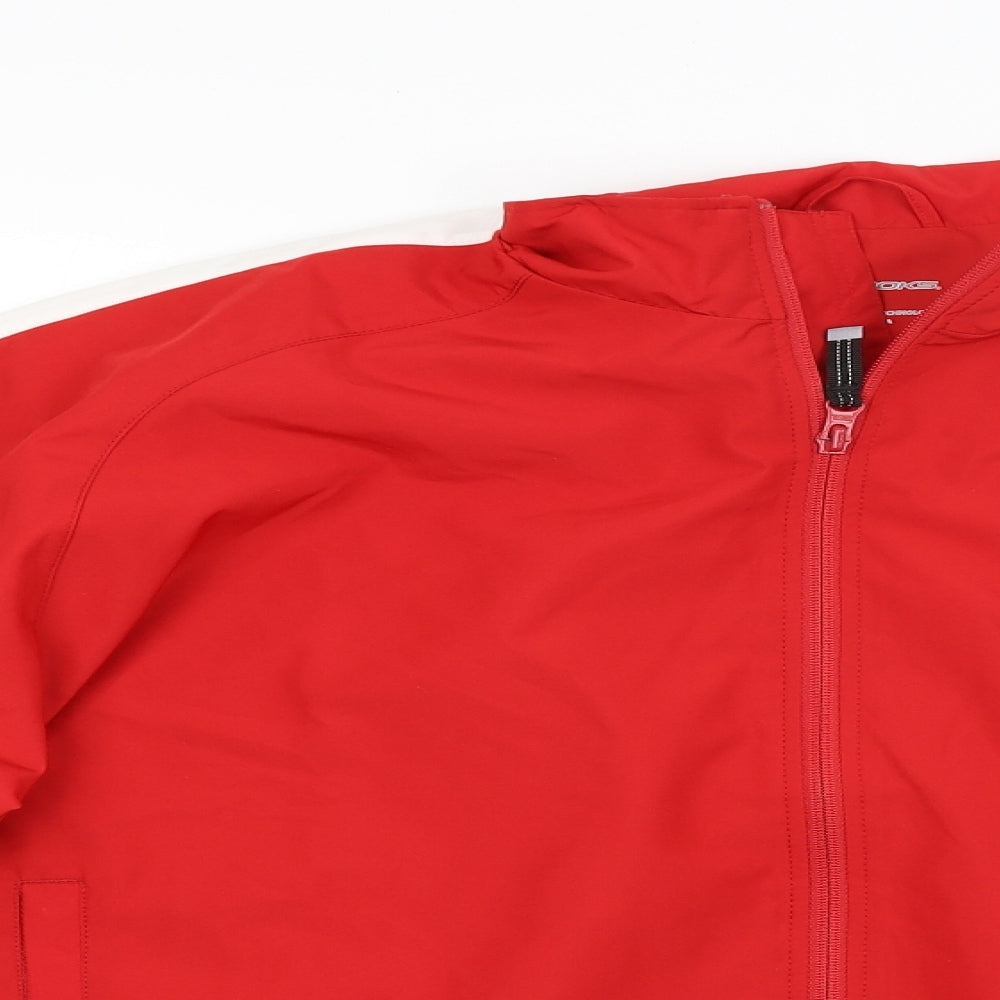 Brooks Mens Red   Rain Coat Jacket Size S