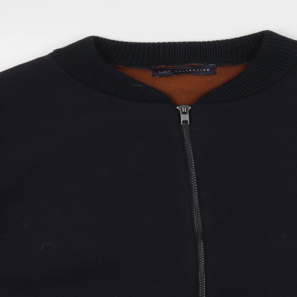 M&S Boys Blue   Full Zip Jumper Size S