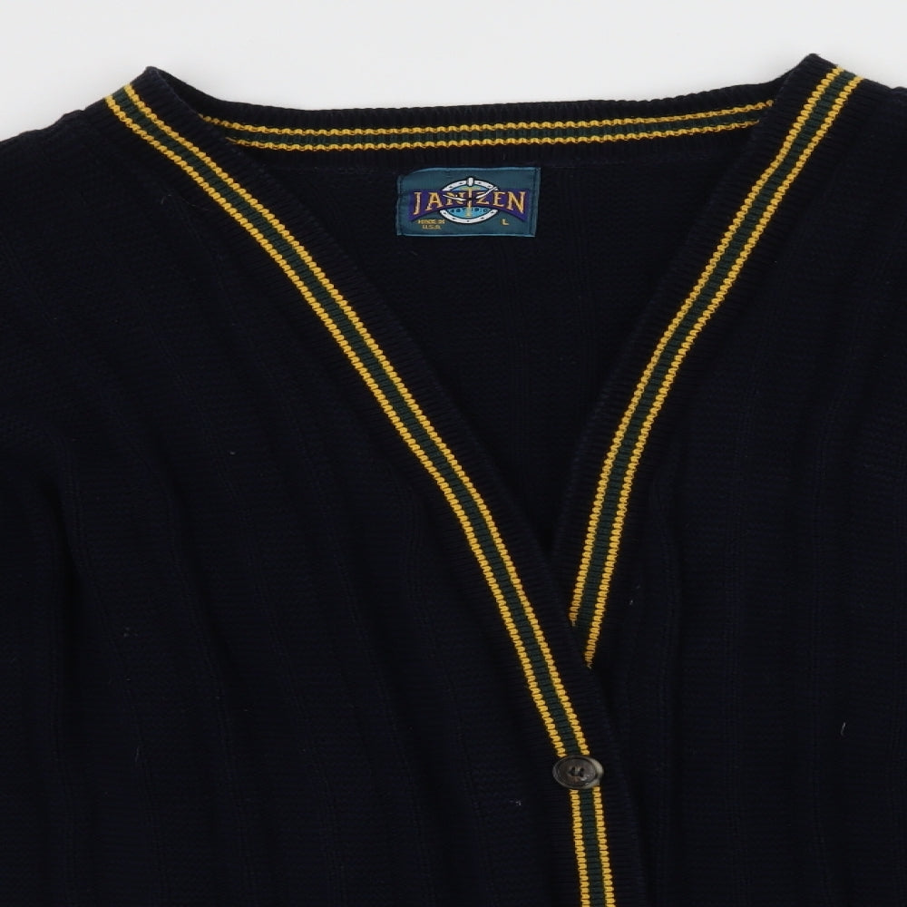 Jantzen Mens Black   Cardigan Jumper Size L