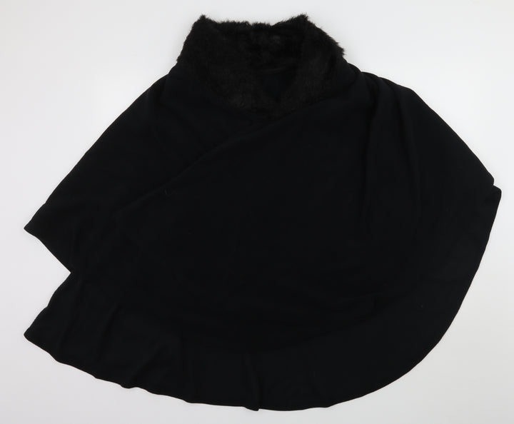 M&Co Womens Black Wrap Jumper One Size