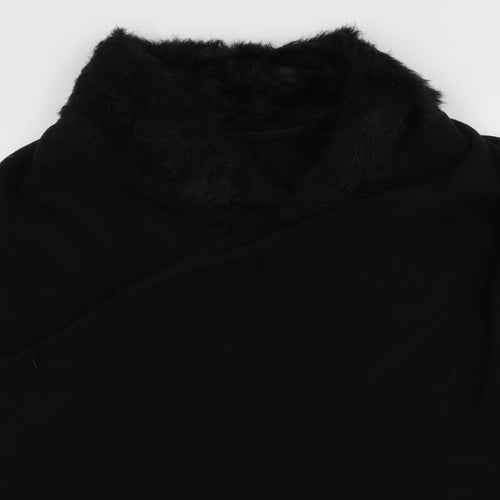 M&Co Womens Black   Wrap Jumper One Size