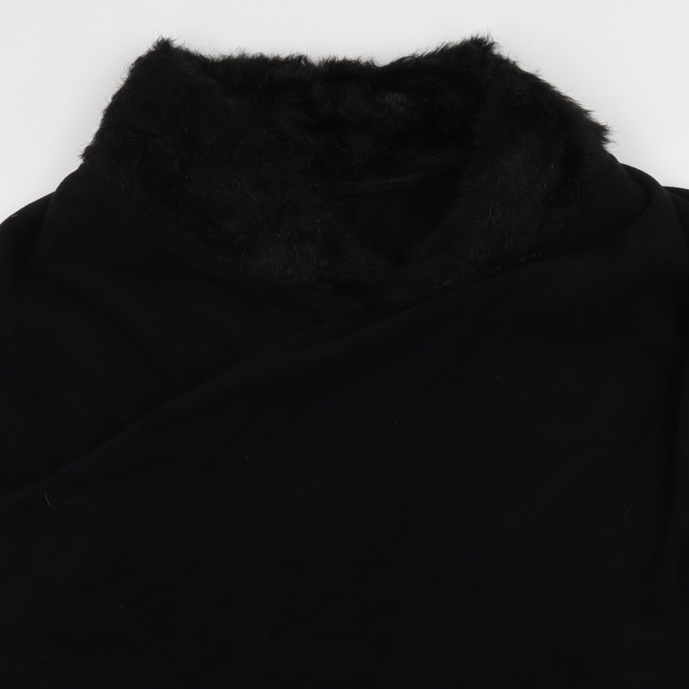 M&Co Womens Black   Wrap Jumper One Size