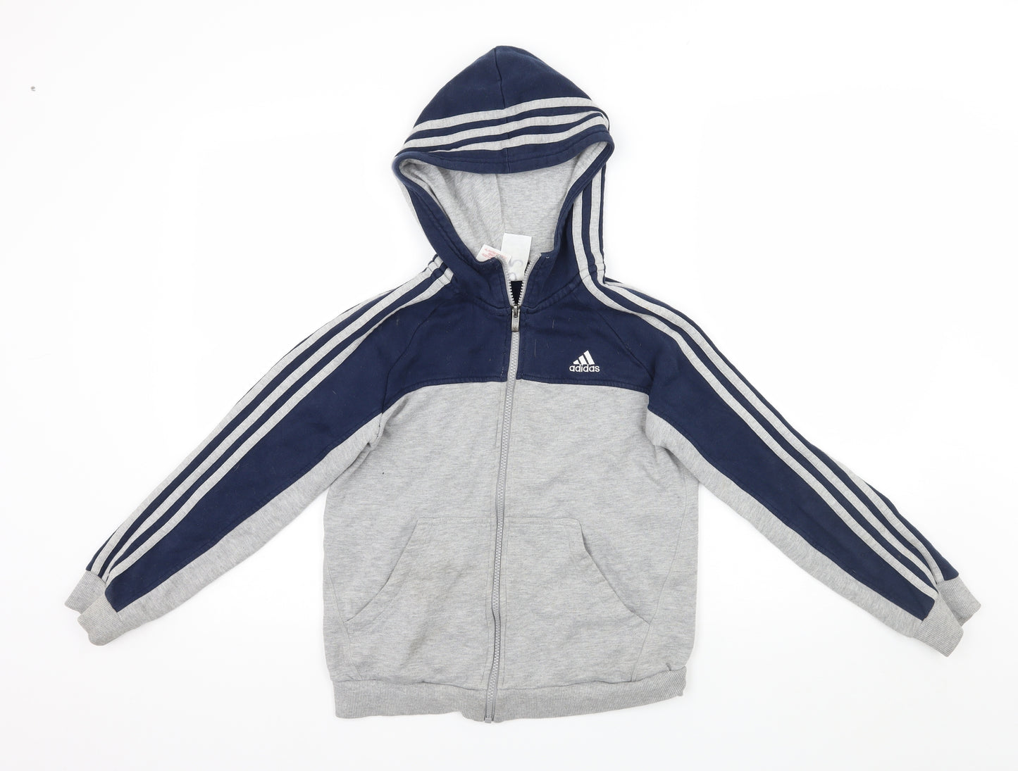 Addidas Boys Grey   Full Zip Hoodie Size 11-12 Years