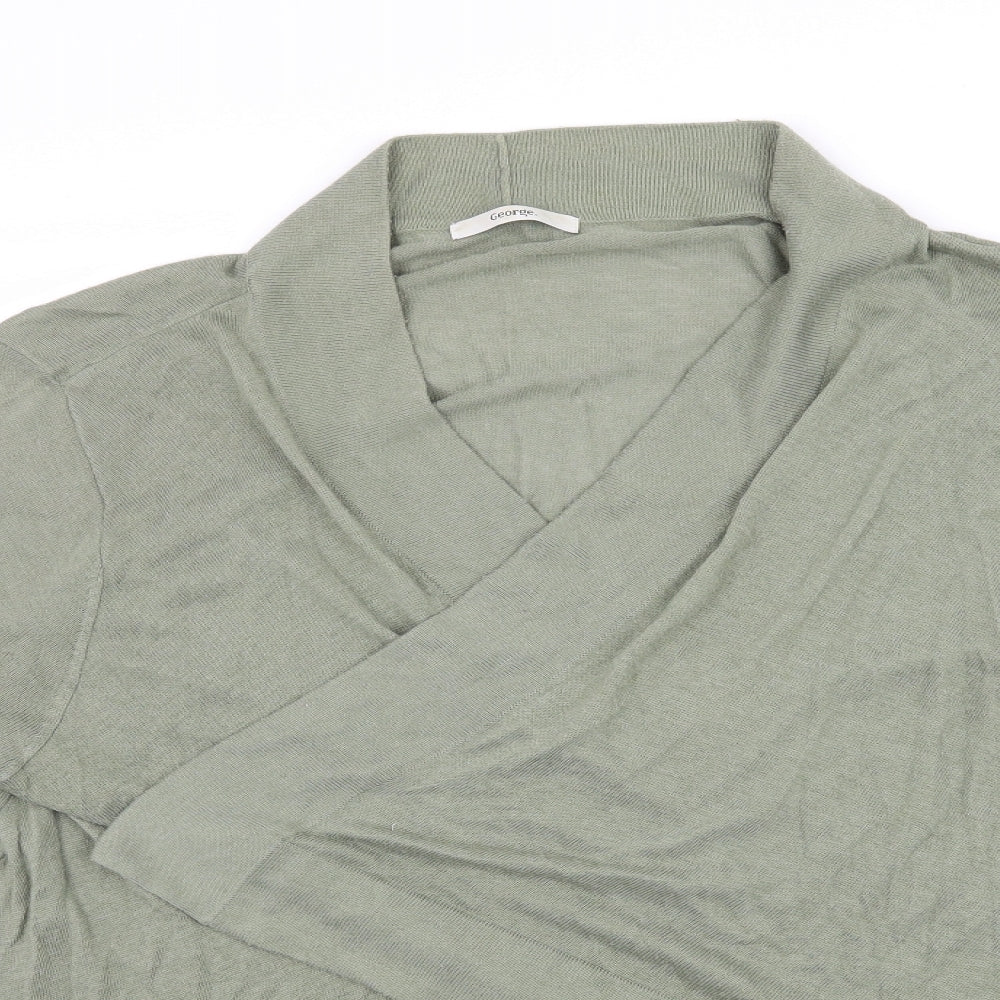 George Womens Green   Wrap Jumper One Size